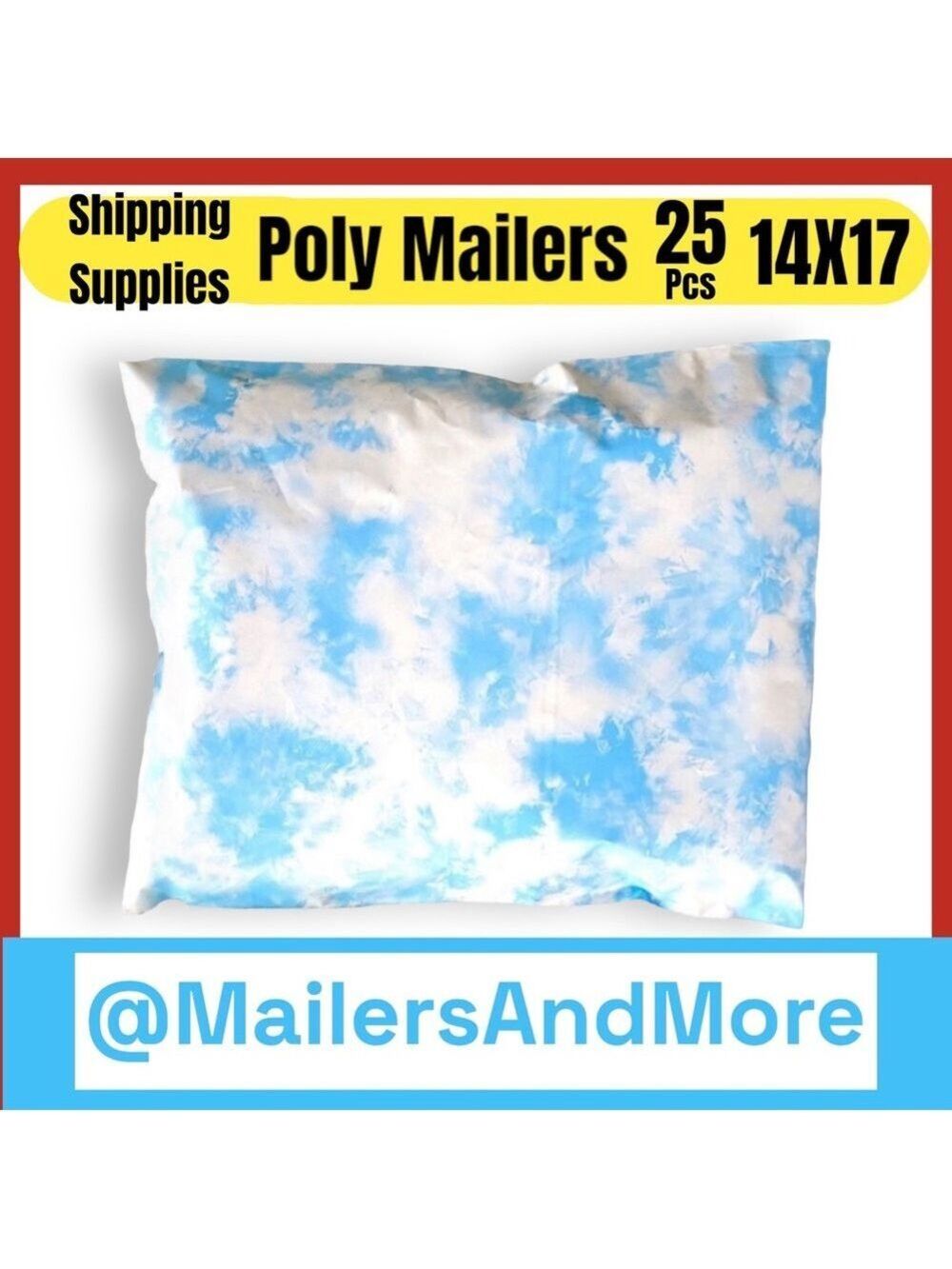 25 14X17 Poly Mailers Cloud Tye Dye ,Shipping Envelopes PRICE IS FIRM - Picture 6 of 12